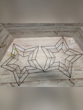 Floral Garden Star Shaped Wreath Forms, 13.5” Crafting Wire Forms (Lot of 2)